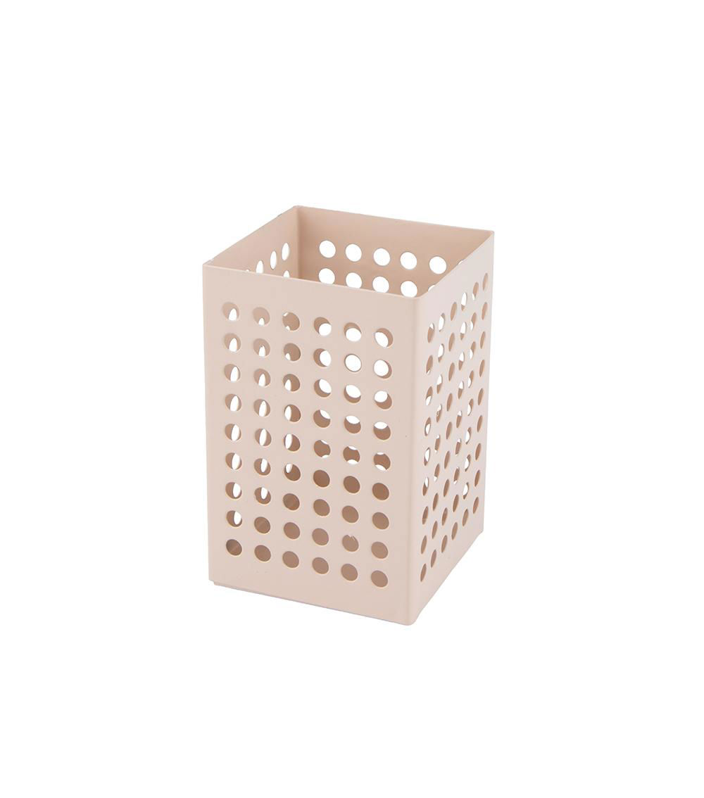 Square Punched Metal Pencil Holder, Assorted (1 pc)