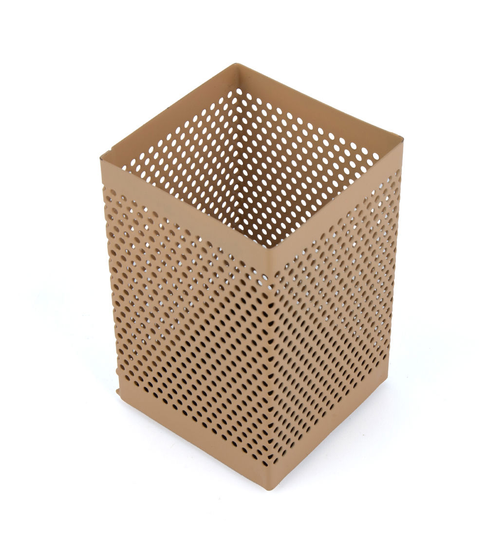 Square Mesh Pencil Holder, Assorted (7cm x 7cm x 11cm)