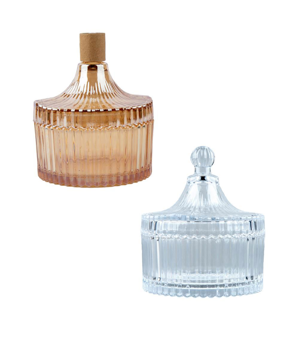 Glass Accessory Holder, Assorted (10.5cm x 12.5cm)