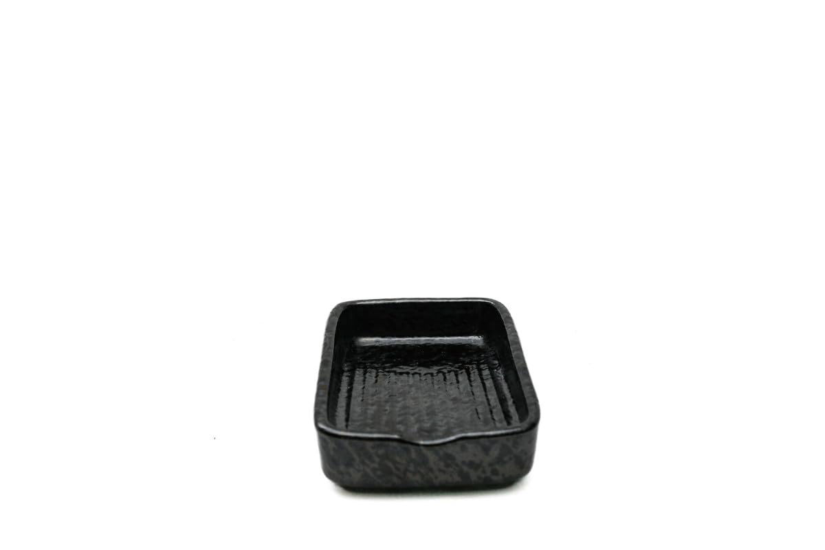 Black Rectangular Ceramic Grater Dish