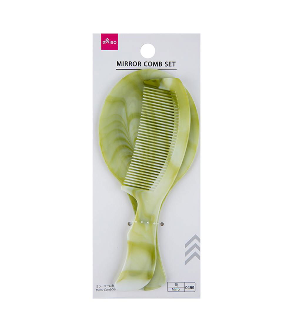 Marble-Pattern Mirror and Comb Set, Assorted (1 pc)