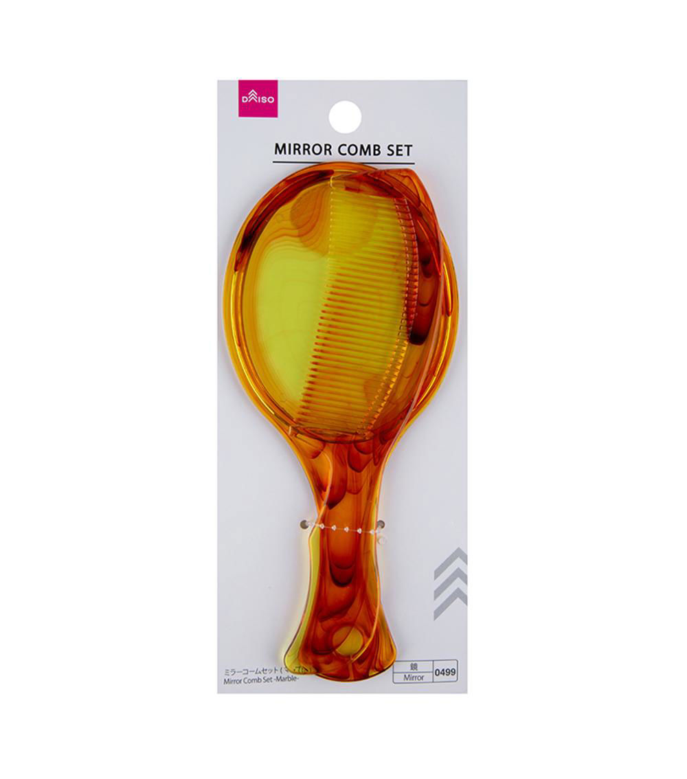 Marble-Pattern Mirror and Comb Set, Assorted (1 pc)