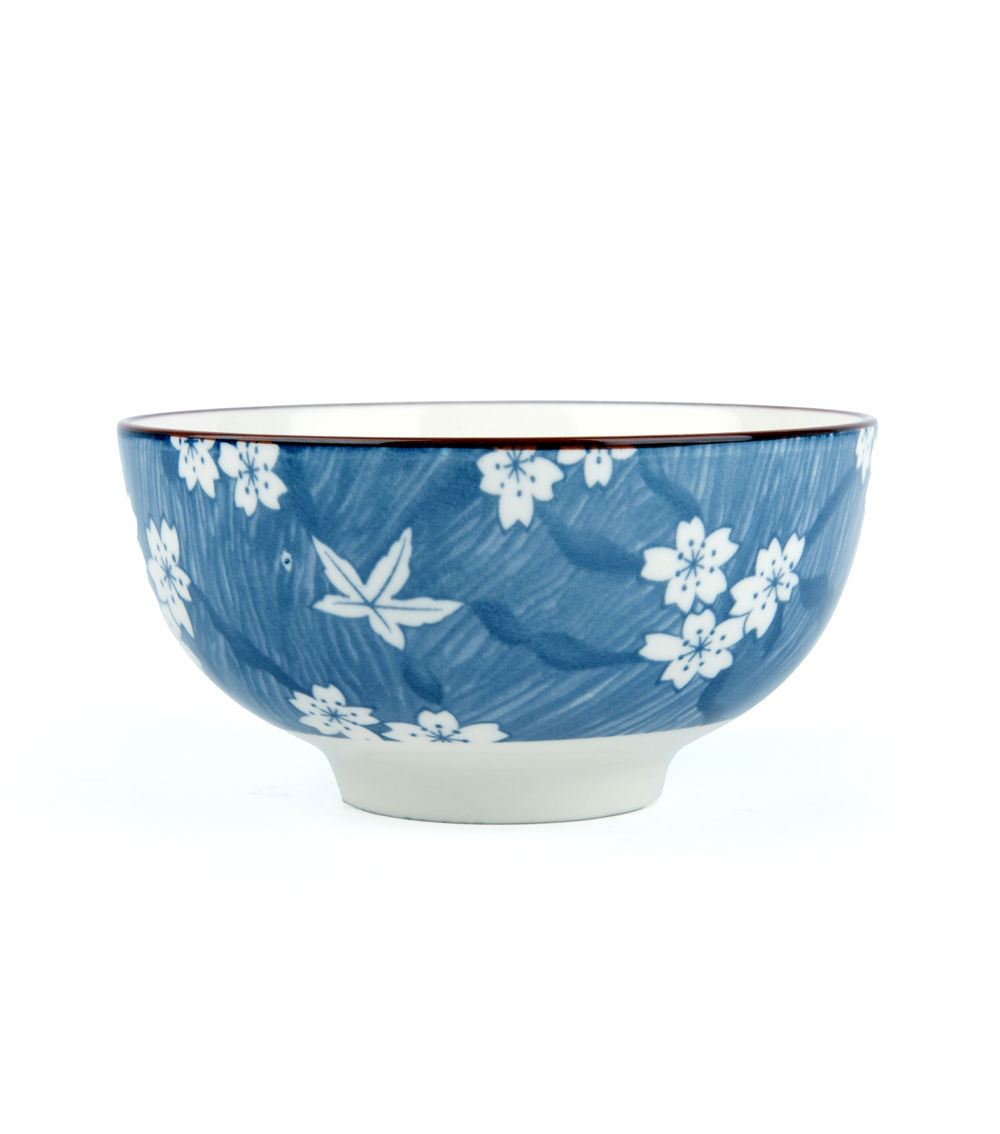 New Born Cherry Blossom Rice Bowl, Dark Blue