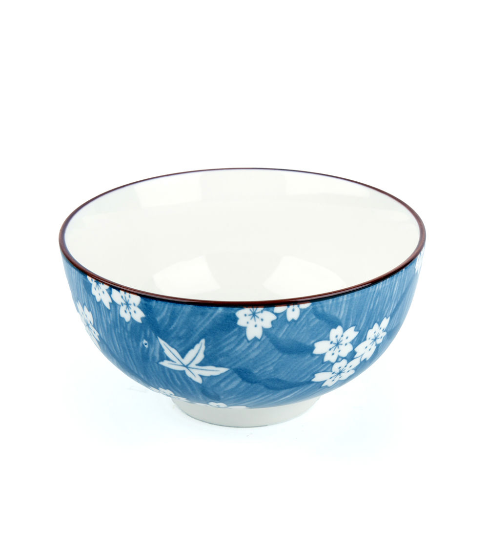 New Born Cherry Blossom Rice Bowl, Dark Blue