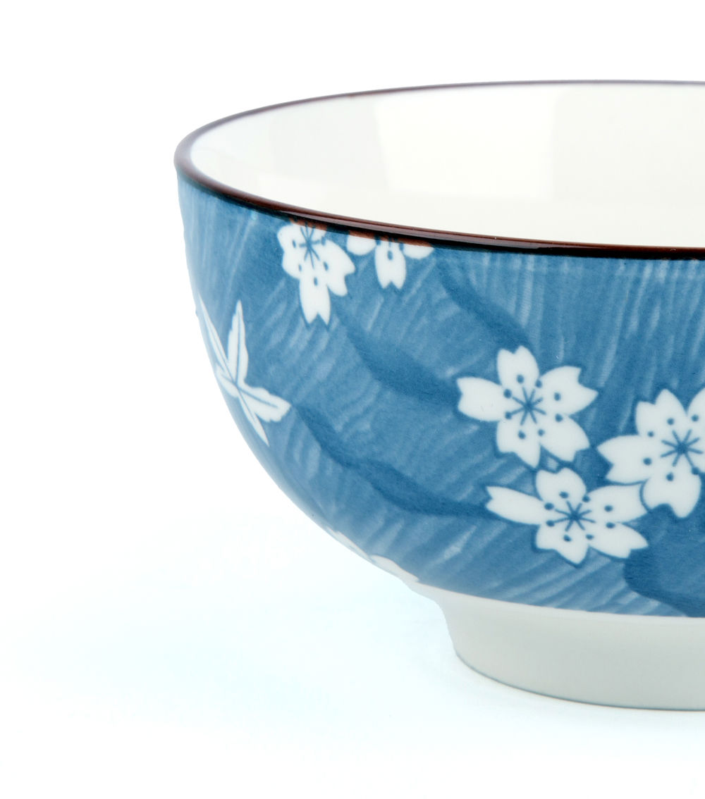 New Born Cherry Blossom Rice Bowl, Dark Blue