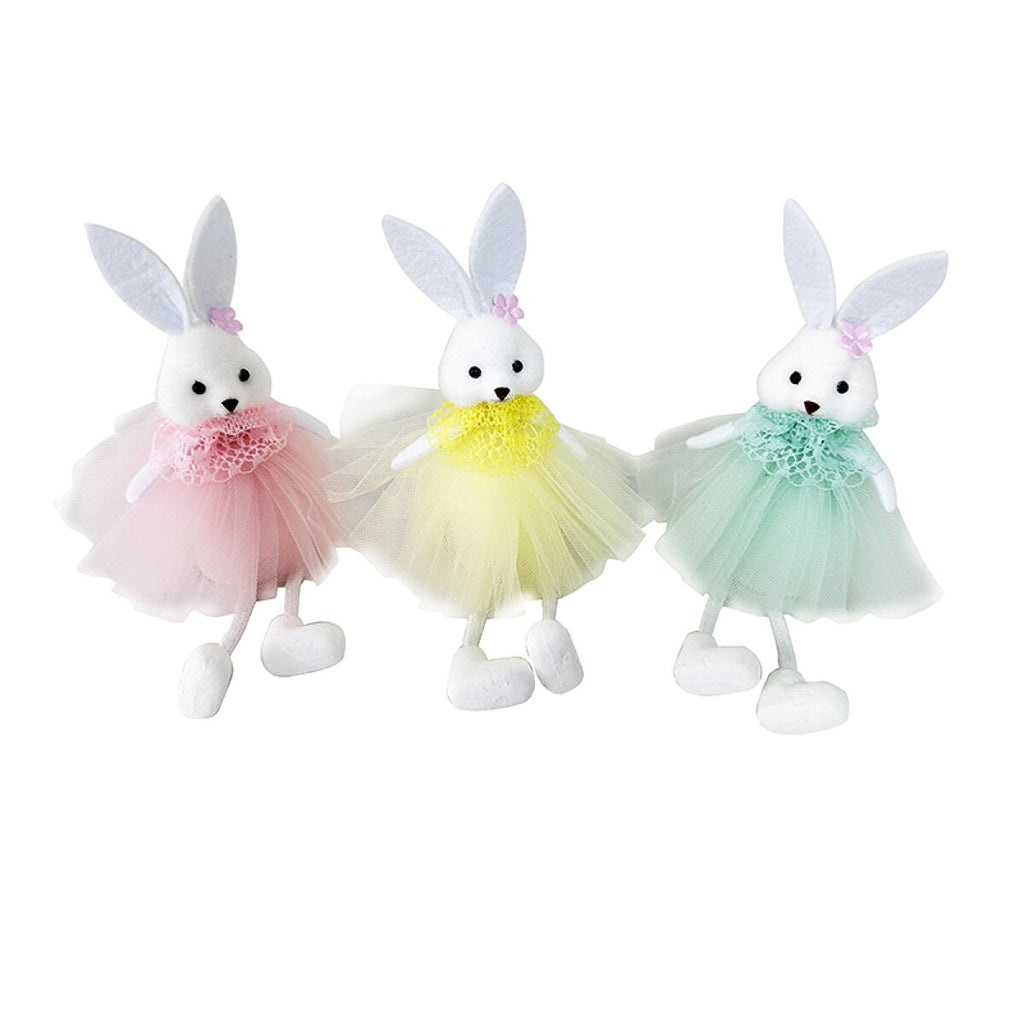 Rabbit Figurine with Dangling Legs – Assorted, (1 pc)