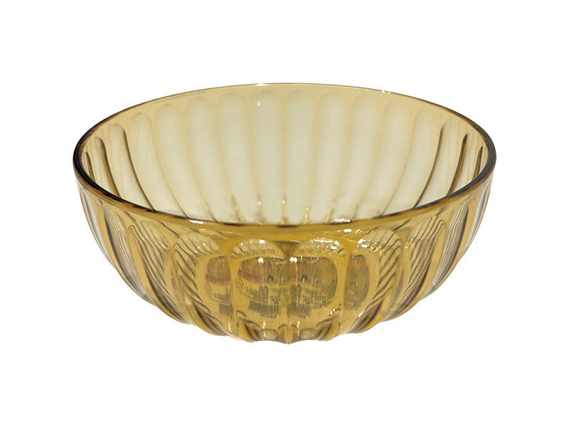 Textured Glass Bowl – Gold, Round, 14cm