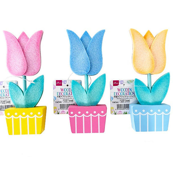 Wooden Tulip Decoration – Assorted Design, (1 pc)