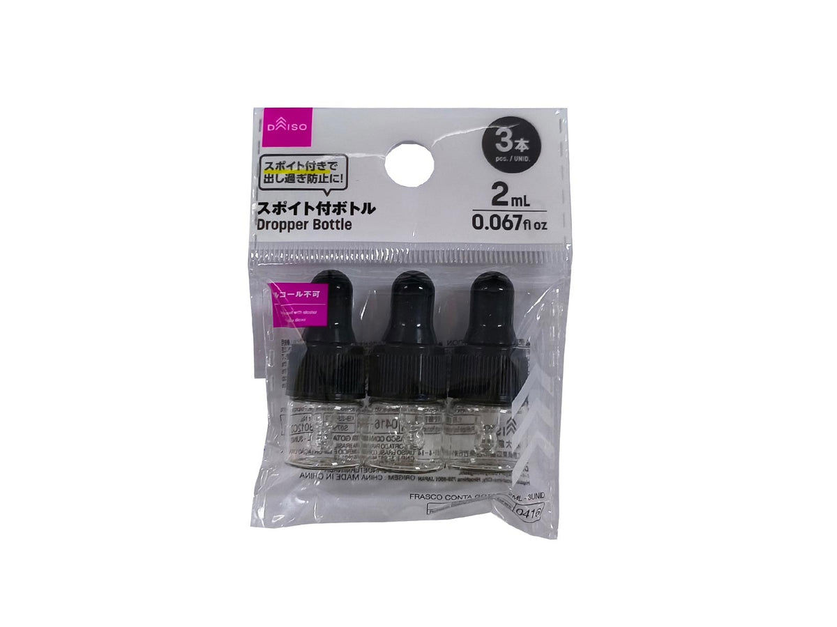 Glass Dropper Bottles – 2ml, 3-Pack