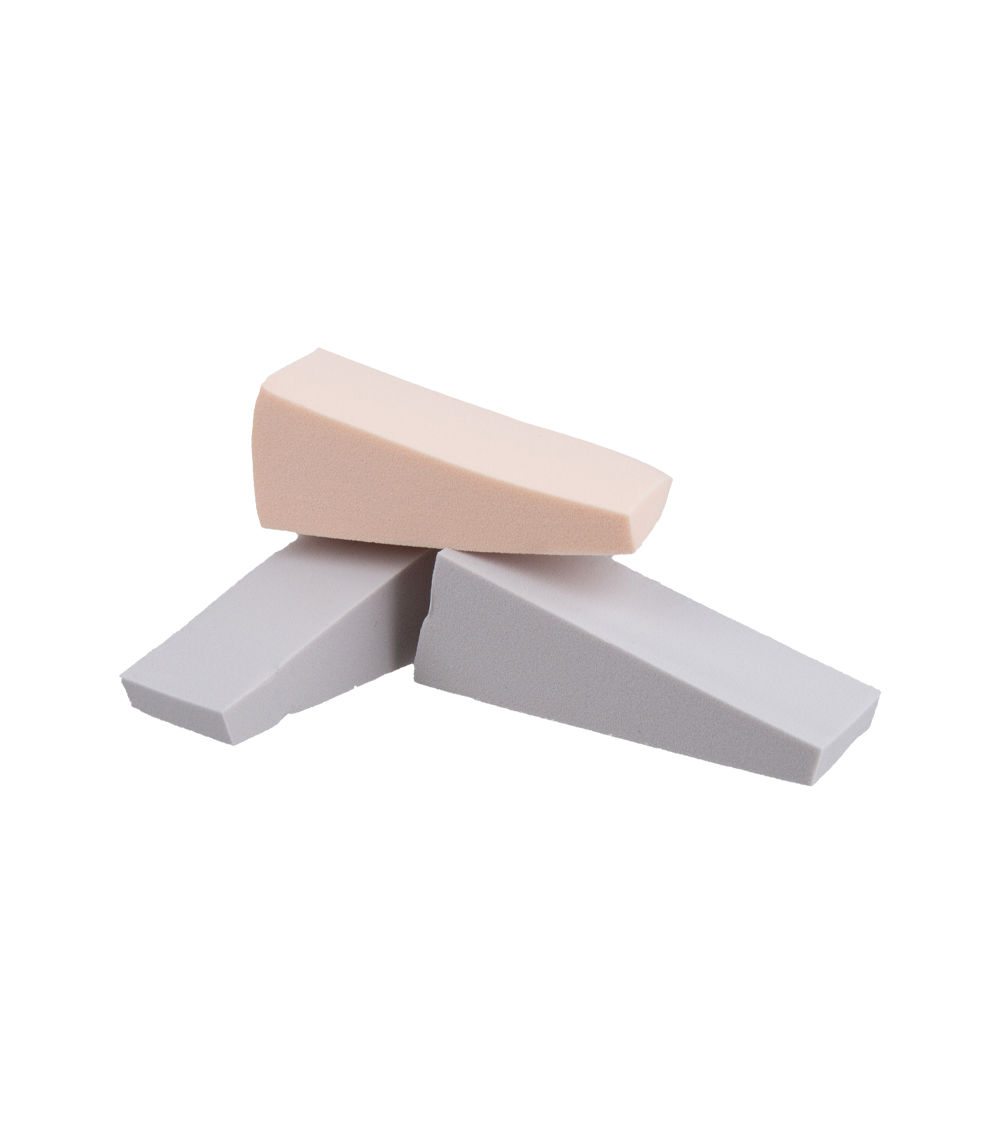 MAKEUP SPONGES -WITH CONTAINER -WEDGE SHAPE- 7 PCS.-