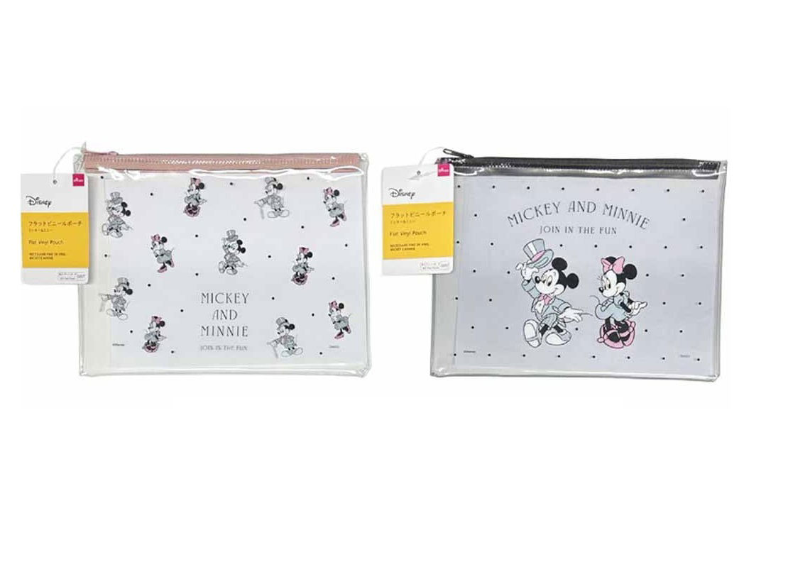 Mickey & Minnie Flat Vinyl Pouch, Assorted (1 pc)