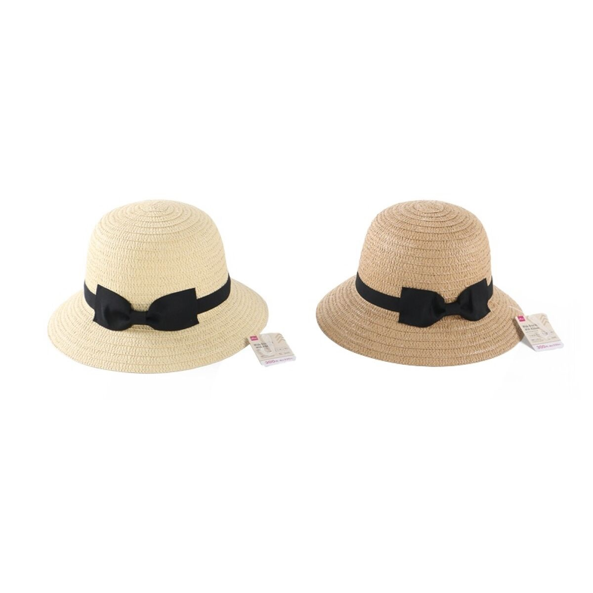 Ribbon Trim Wide-Brim Hat - Assorted (1 Pc)