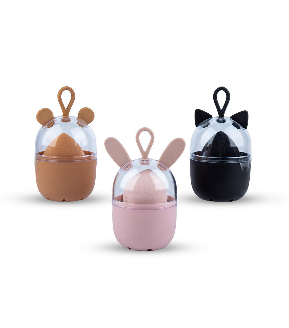 Makeup Sponge with Case, Assorted (1 pc)