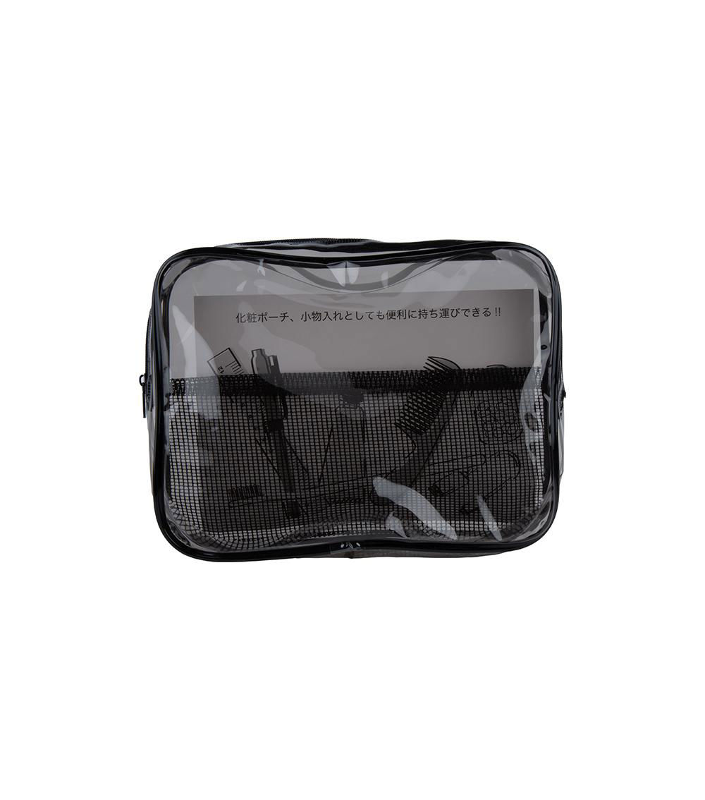 Clear Vinyl Pouch, Black