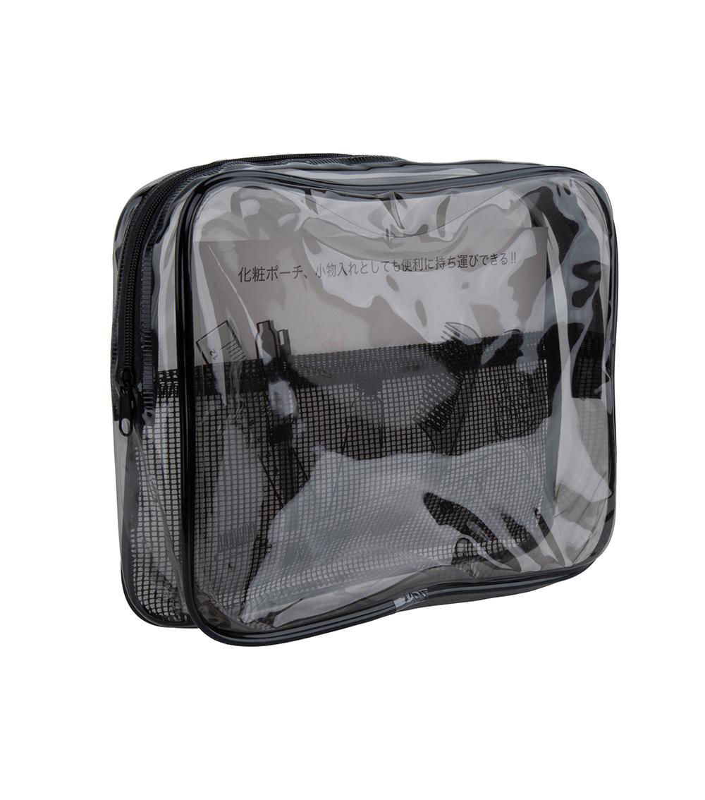 Clear Vinyl Pouch, Black