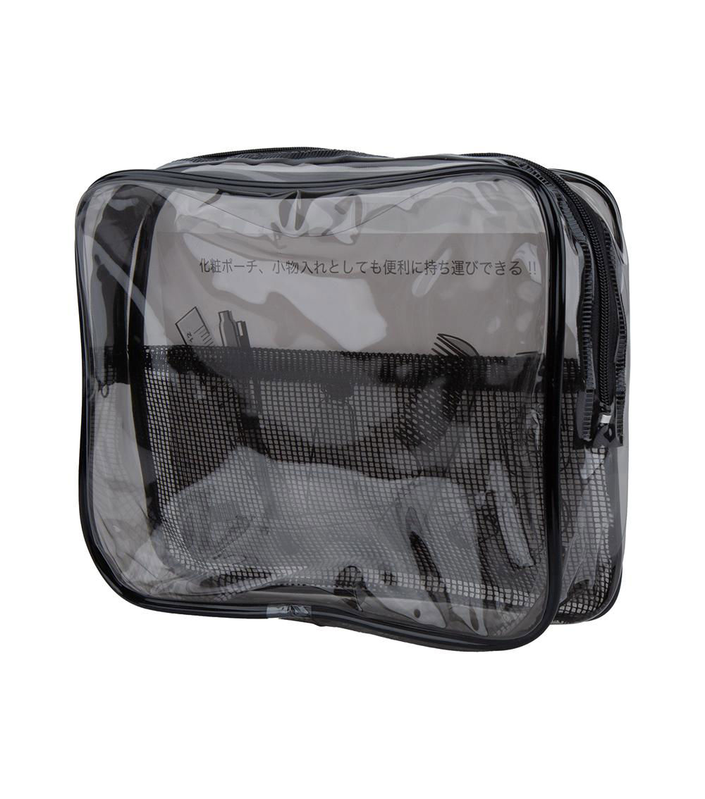 Clear Vinyl Pouch, Black
