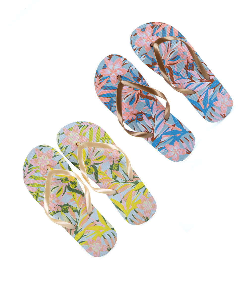 Botanical Beach Sandals, Assorted (1 pc) - US 4-6/EU 35-38