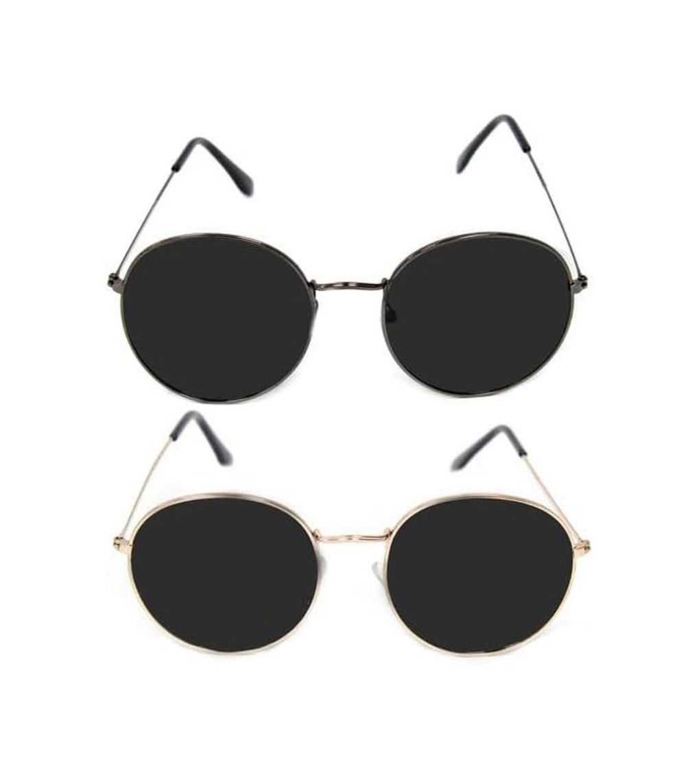Vintage Style Round Metal Sunglasses – Assorted (1 Pc)
