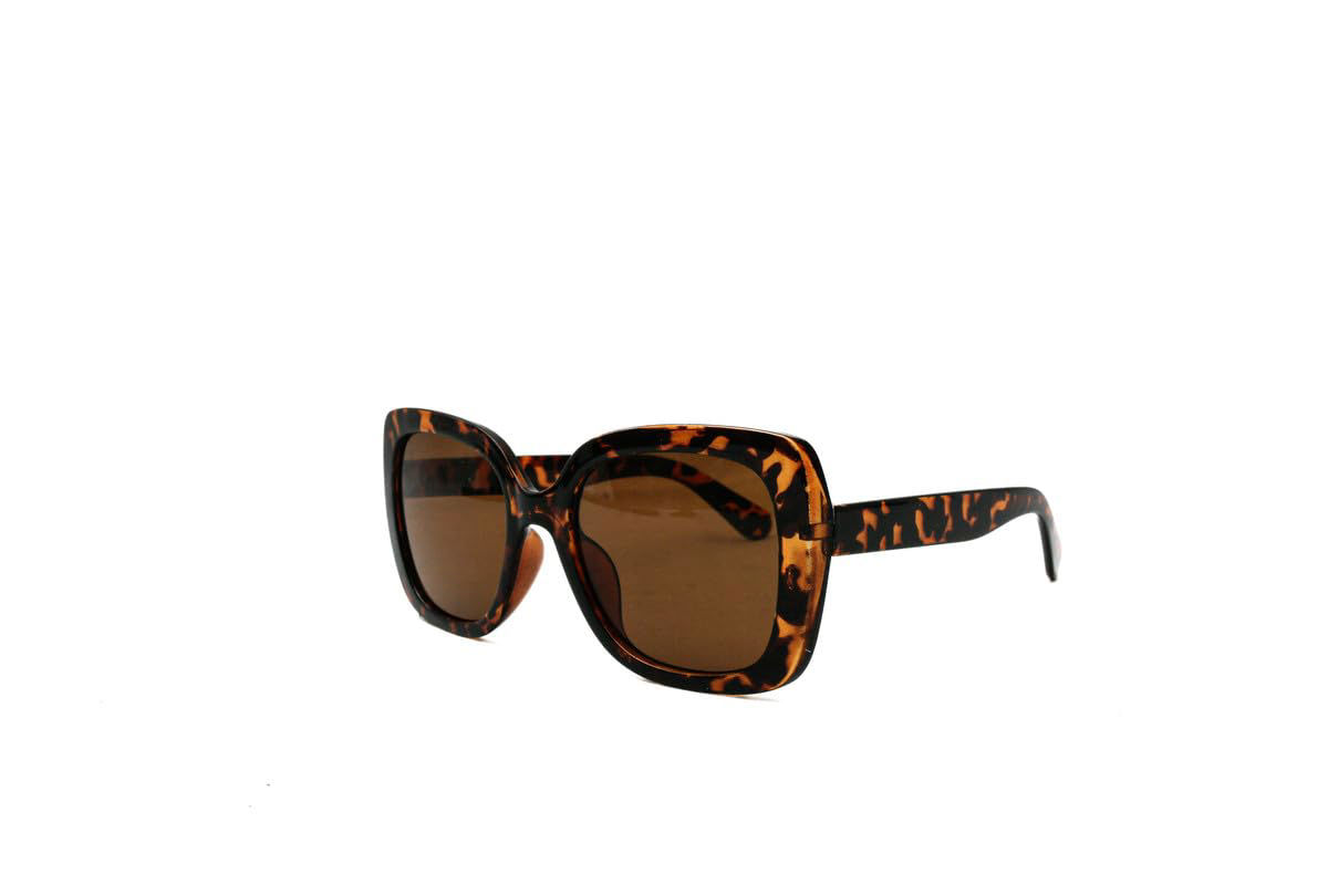 Oversized Square Sunglasses – Tortoiseshell Brown