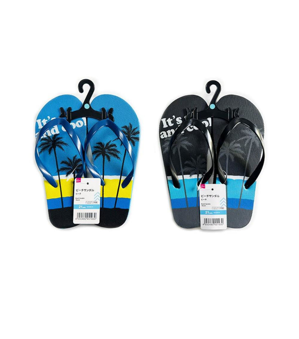 Beach Sandals – Palm Tree Print Flip-Flops (21cm)