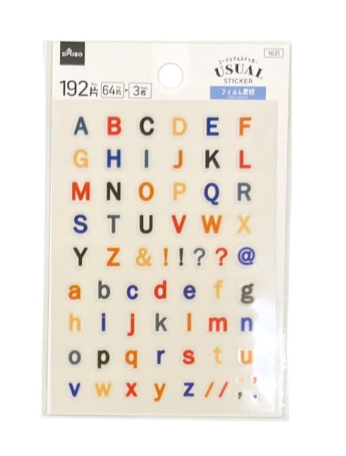 Usual Sticker – Alphabet Gothic Style, Assorted (1pc)