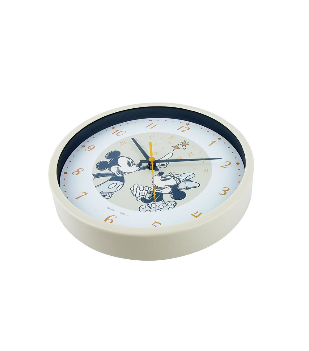 Mickey and Minnie Wall Clock, White & Yellow (23cm)