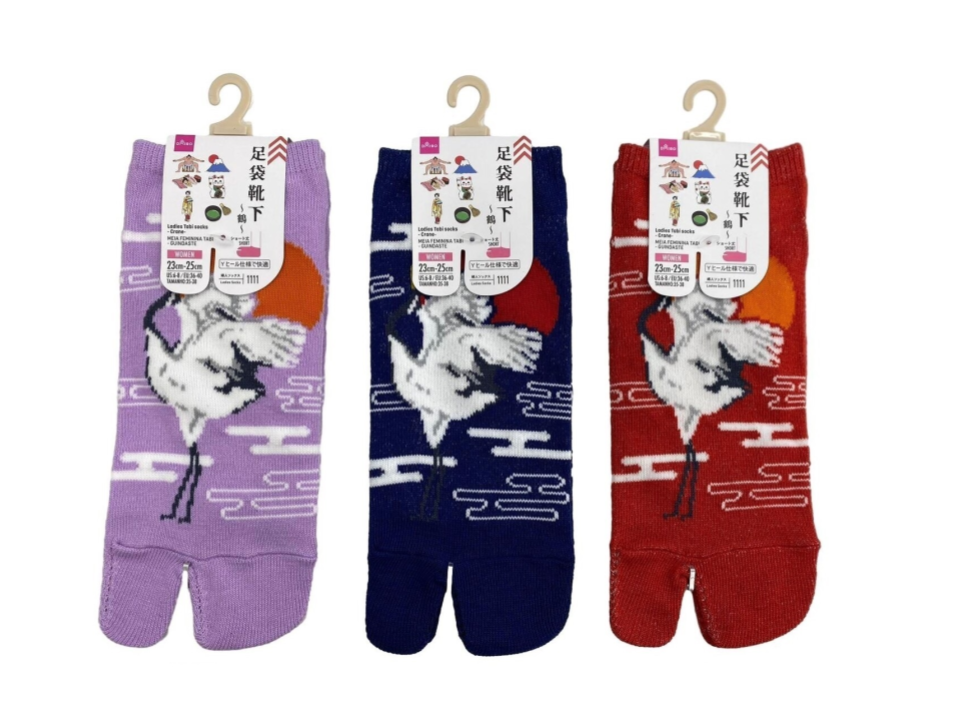 Ladies' Tabi Socks (Crane Design)