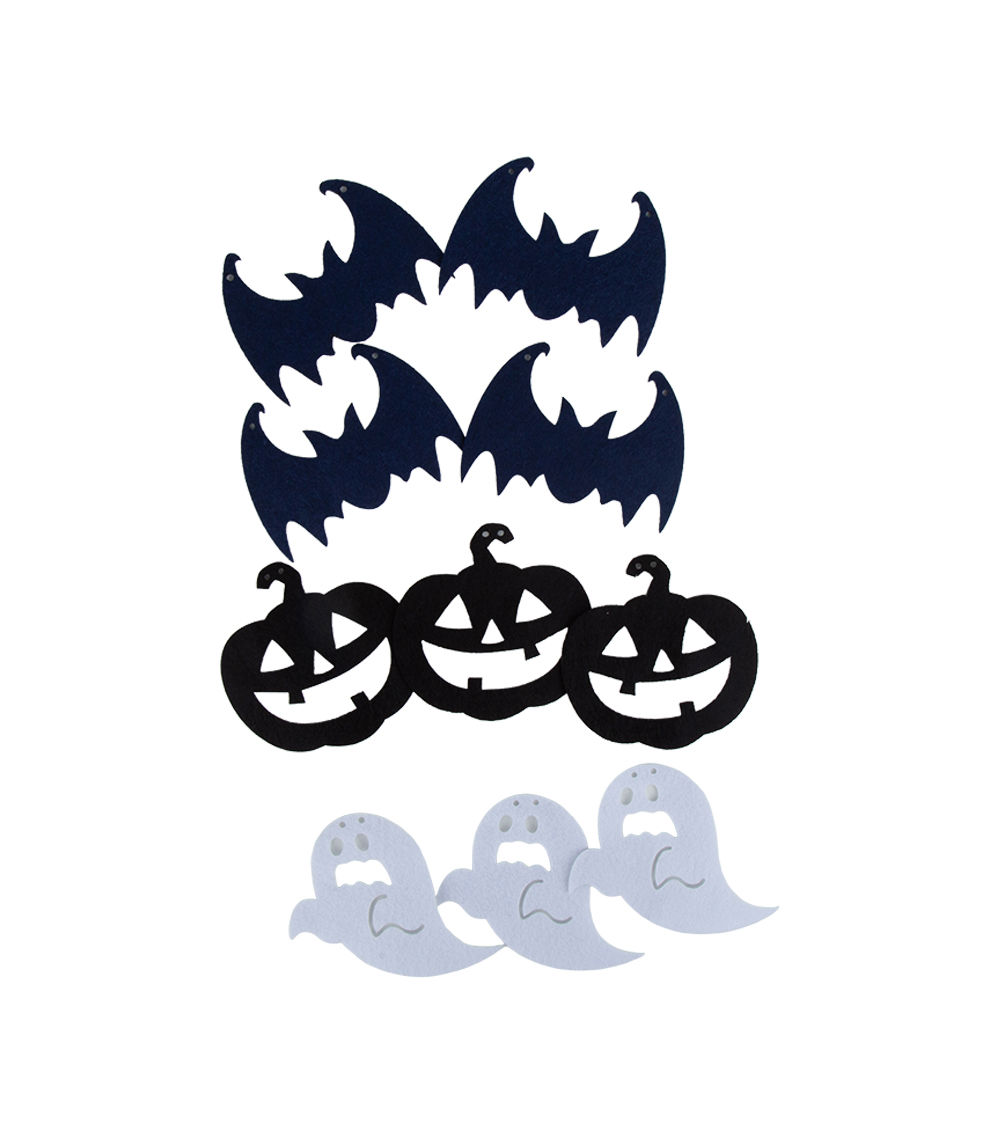 Halloween Felt Garland – Horror, Assorted (1 pc)