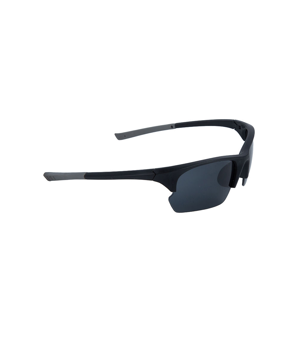 Half Frame Sports Sunglasses, Black