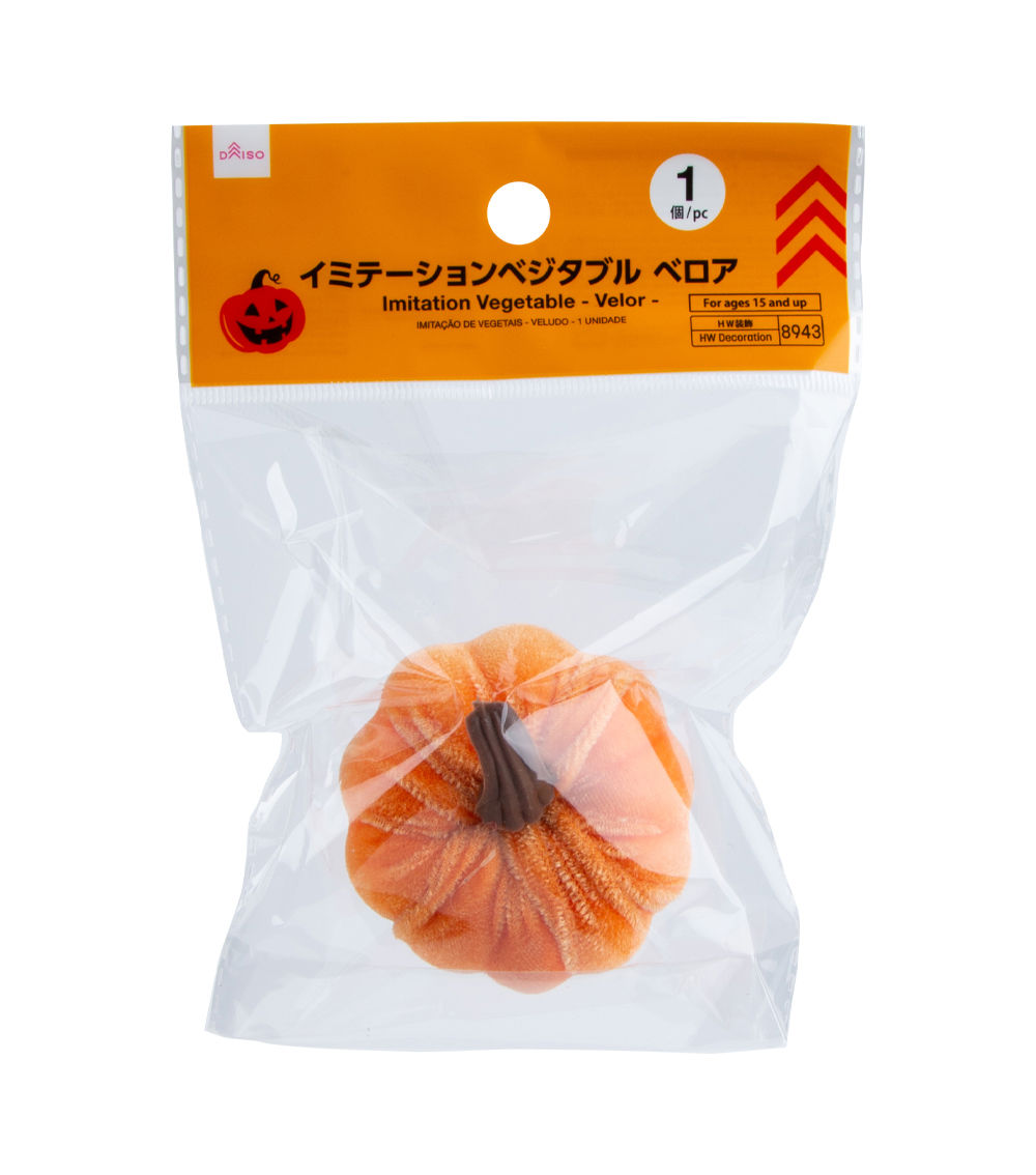 Imitation Vegetables – Velvet Pumpkin, (5.7cm)