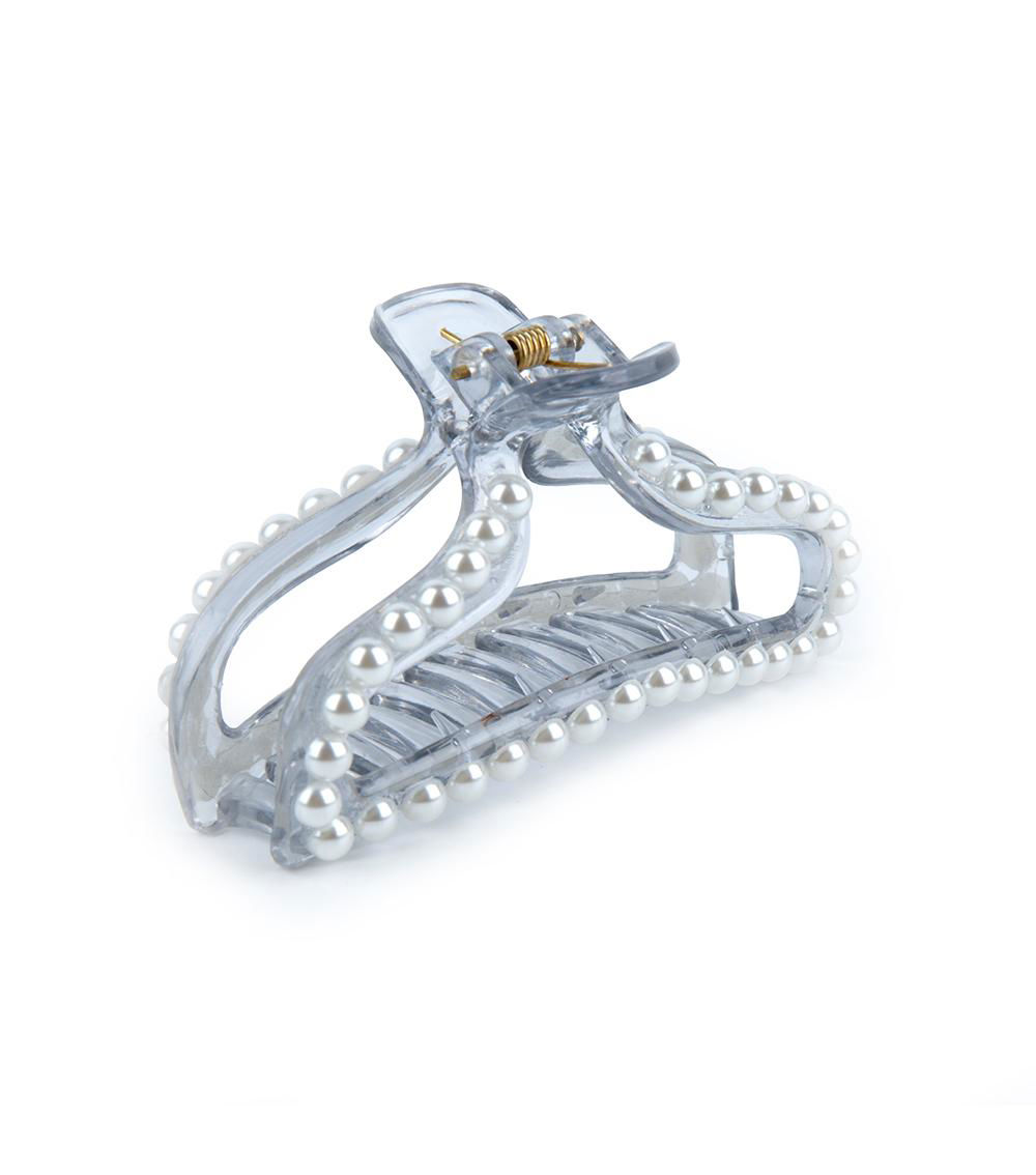 Claw Clip with Pearl Border, Assorted (1 pc)