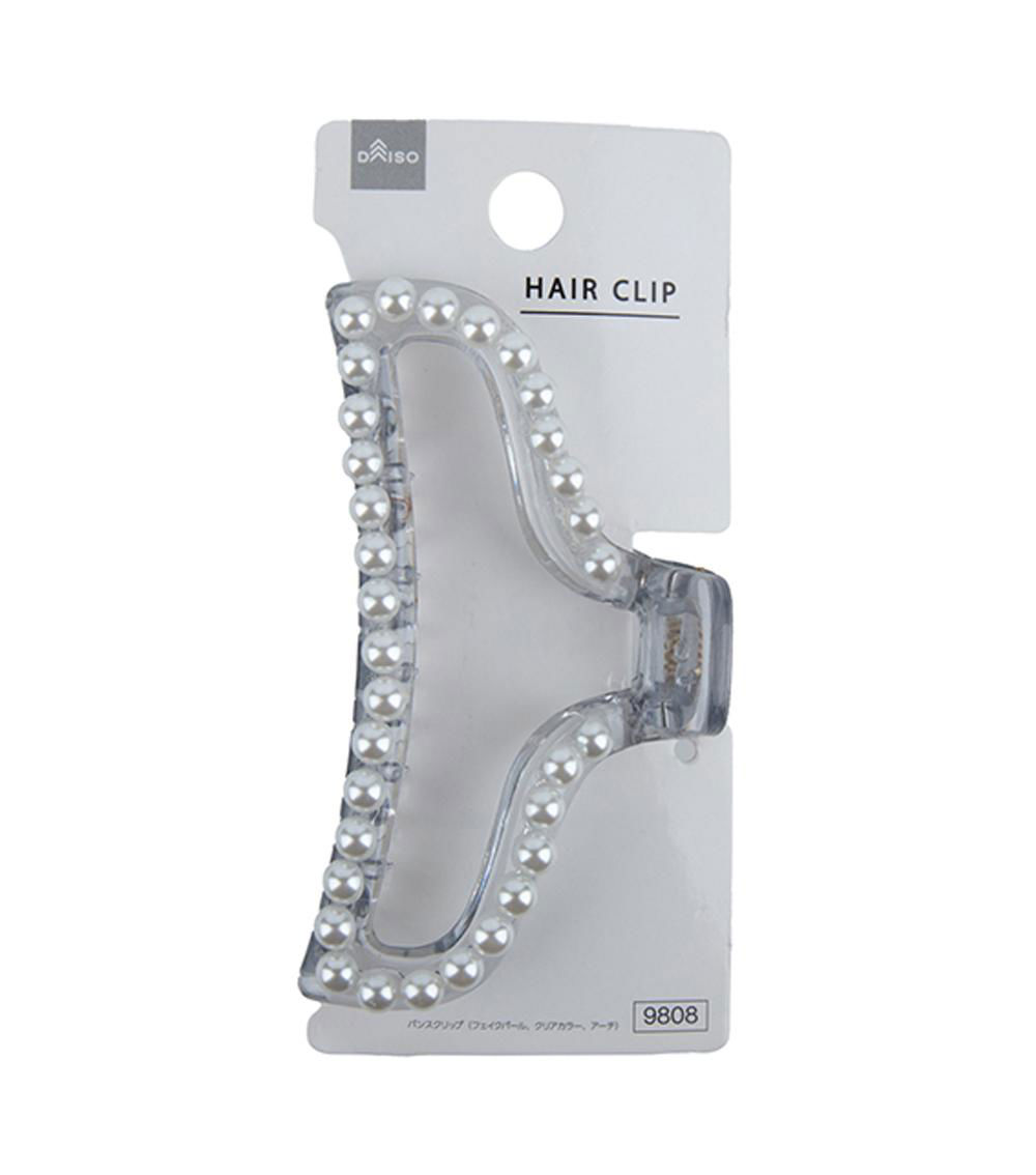 Claw Clip with Pearl Border, Assorted (1 pc)
