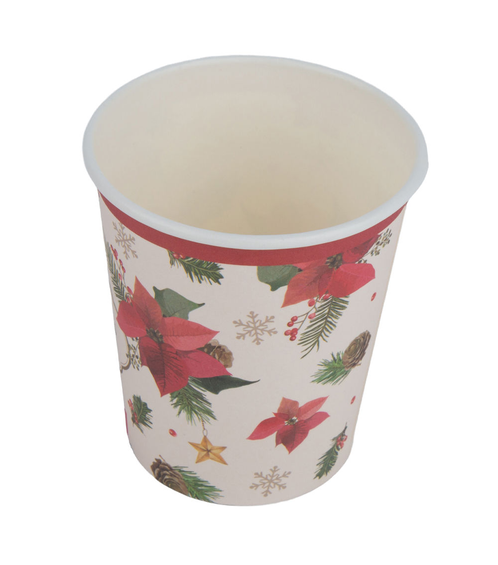 Christmas Paper Cups – Botanical – 12 pcs (6.93 fl oz)
