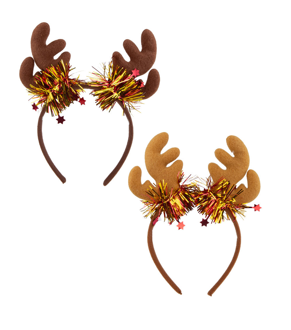 Christmas Sparkling Reindeer Headband – Assorted (1 pc)
