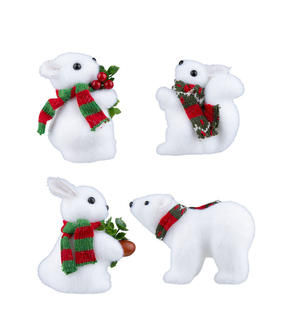 Christmas Animal Object – White, Assorted (1 pc)