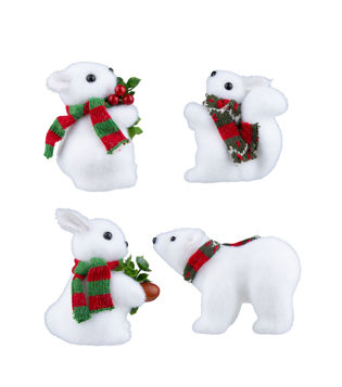 Christmas Animal Object – White, Assorted (1 pc)