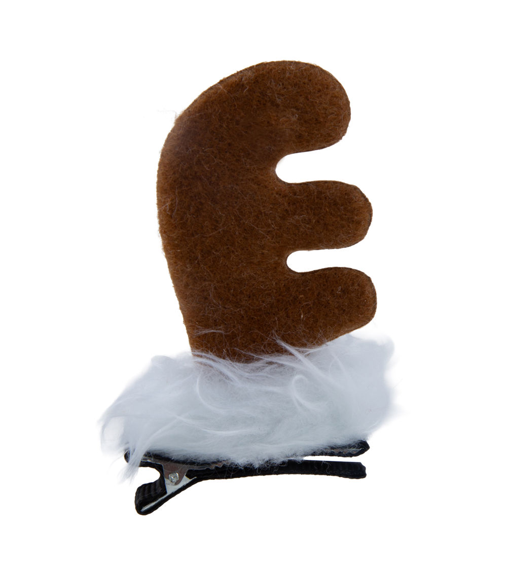 Christmas Reindeer Hairpin - Brown & White