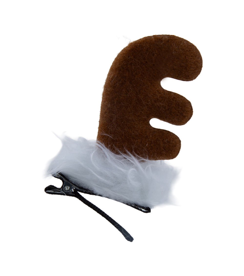 Christmas Reindeer Hairpin - Brown & White