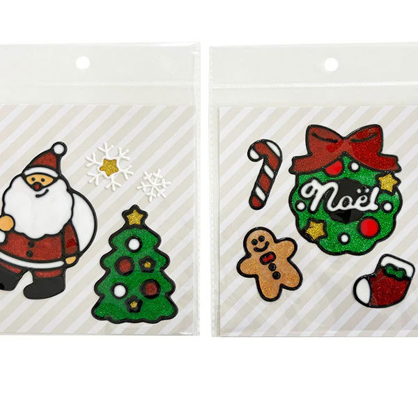 Christmas Holiday Gel Window Stickers