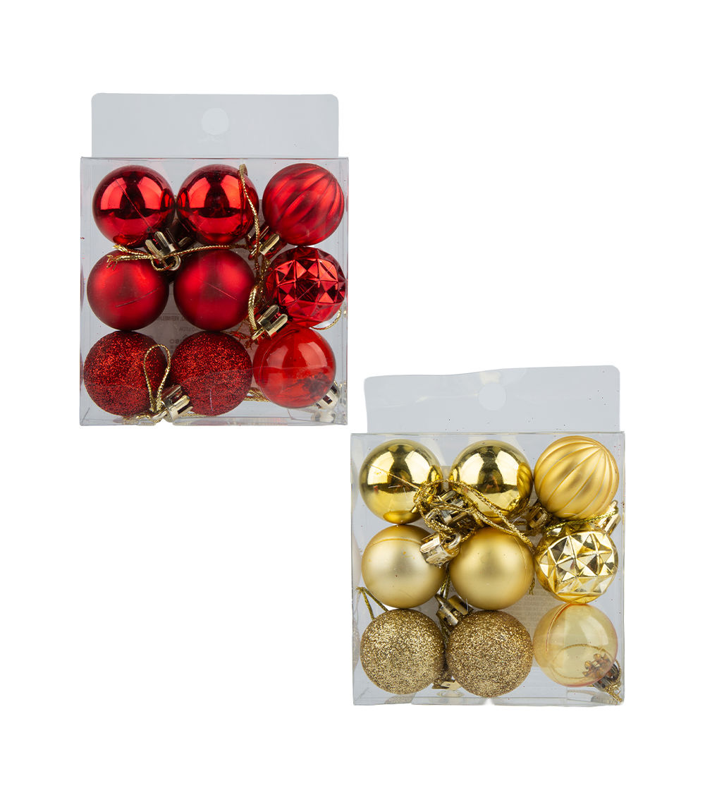 Christmas Mini Ornament Set of 9 – 1.18in/3cm, Assorted 1pc
