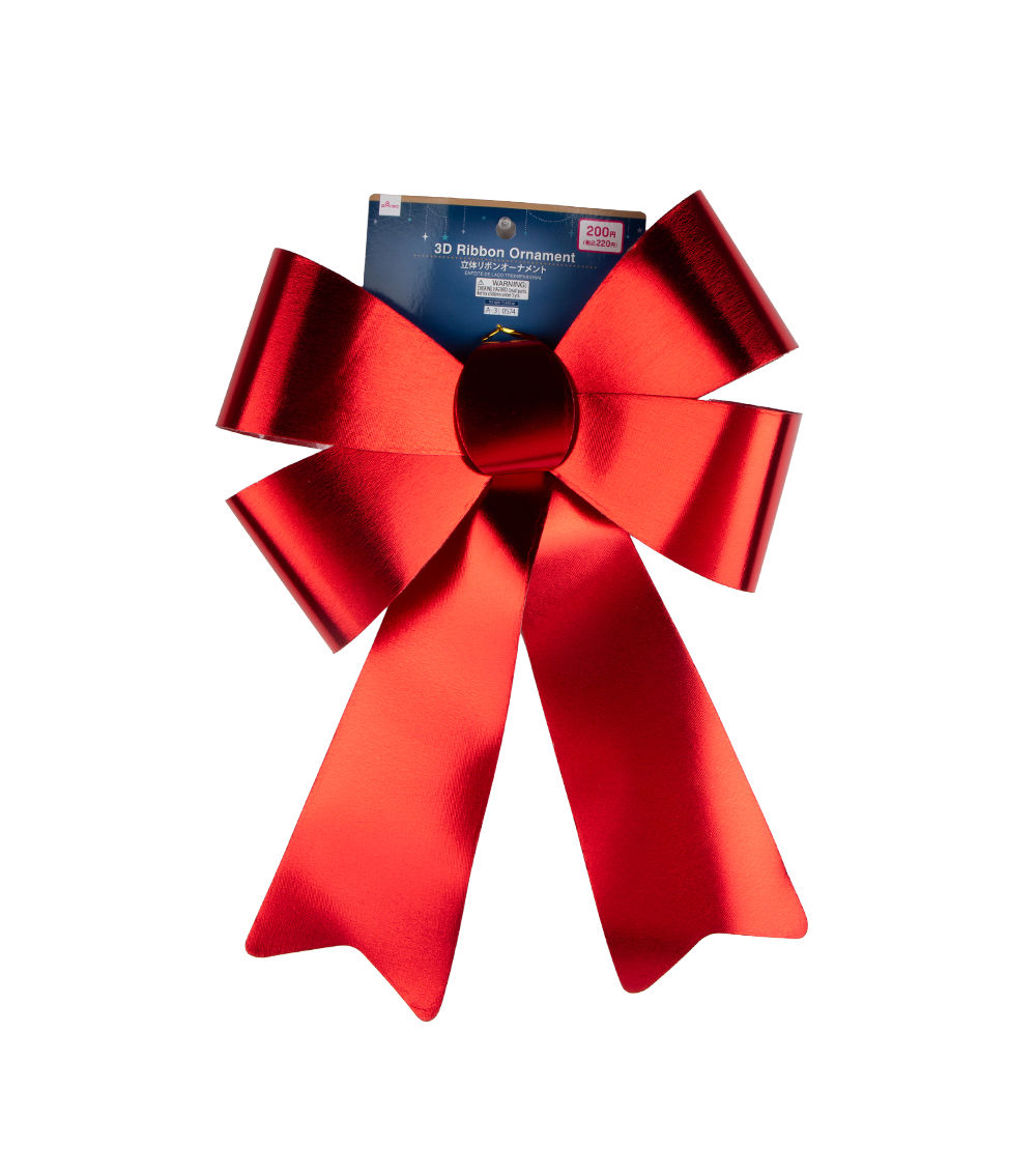 Christmas 3D Ribbon Ornament – Assorted (1 pc)