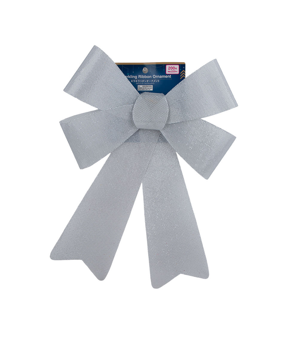 Christmas Sparkling Ribbon Ornament – Assorted (1 pc)