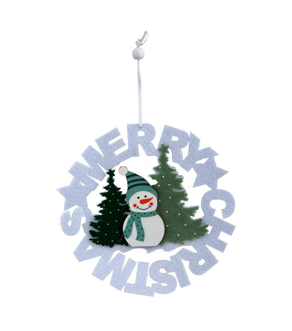 Christmas Felt Ornament – Wreath – Assorted (1 pc)