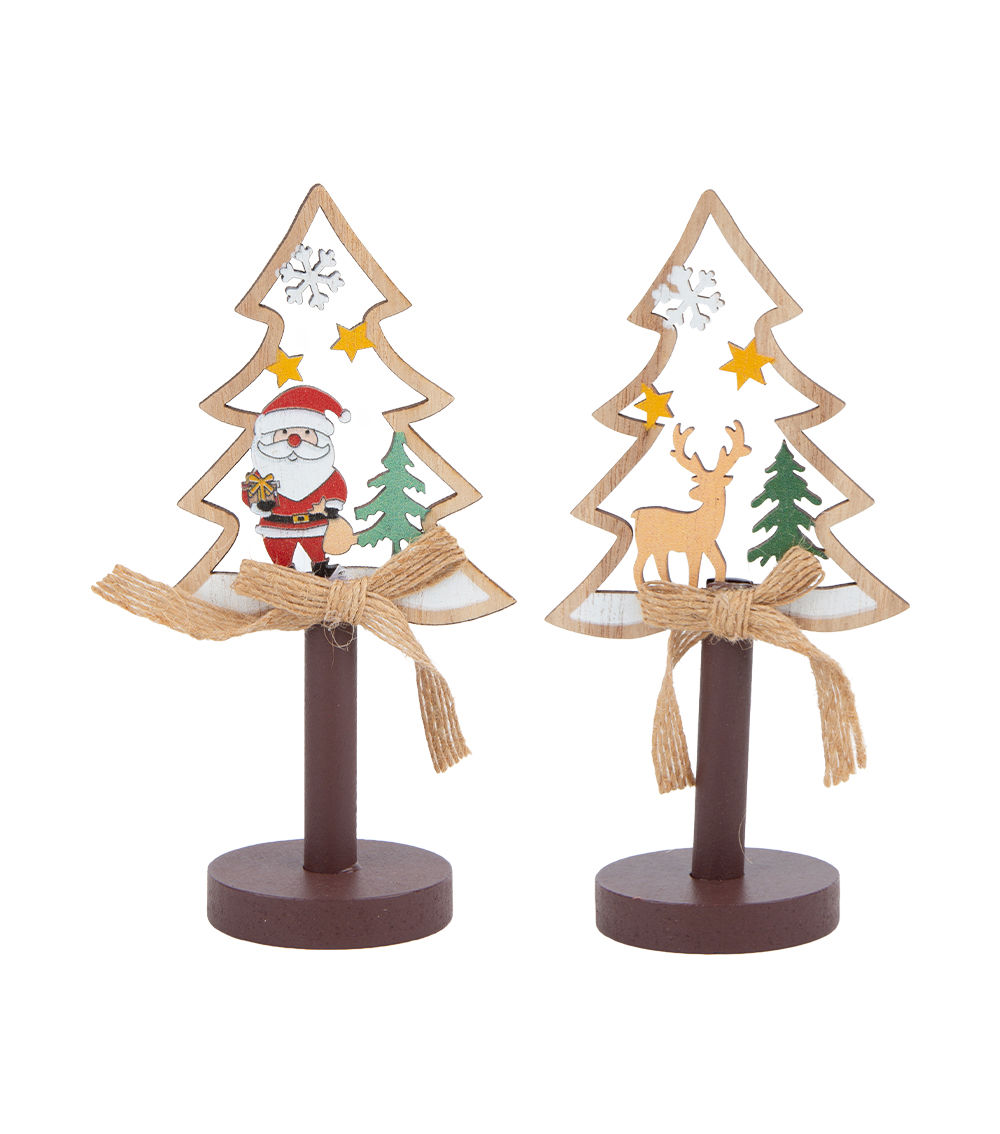 Christmas Wooden Mini Tree – Assorted (1 pc)
