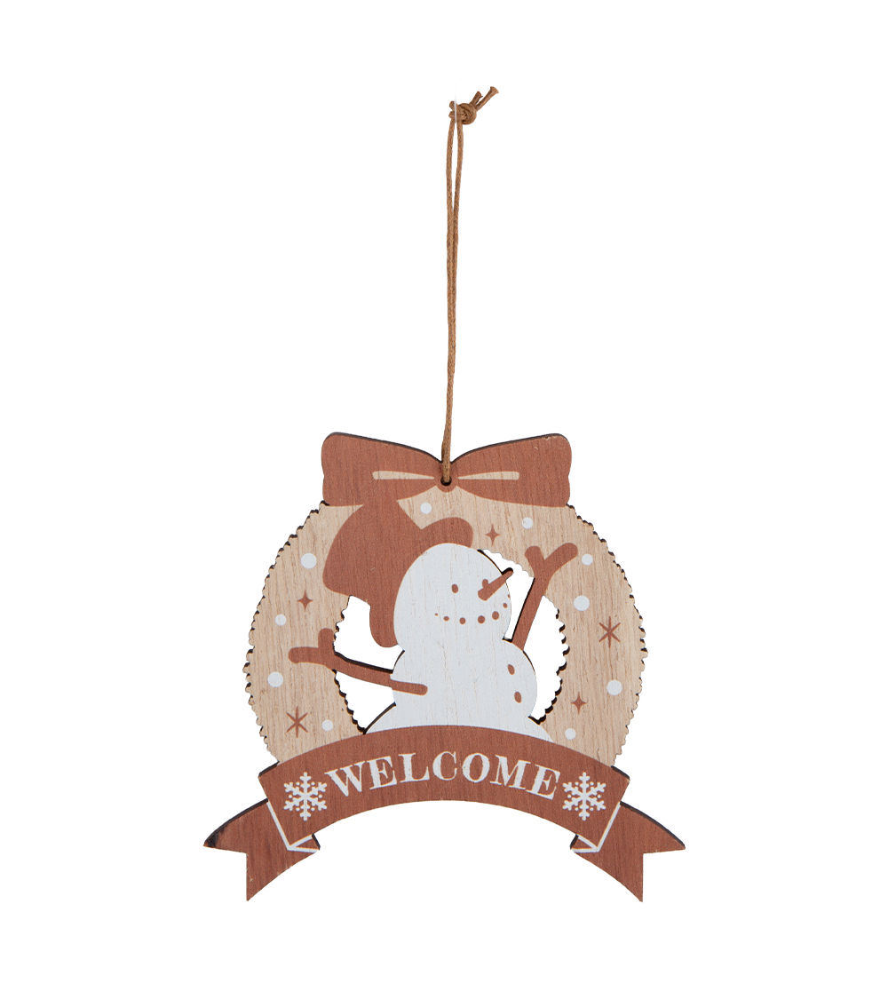 Christmas Wooden Plate Ornament – B, Assorted (1 pc)