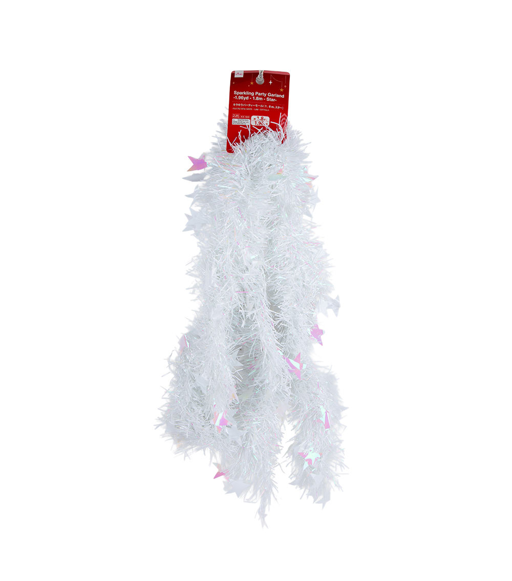Christmas Sparkling Party Garland – 1.96 yd / 1.8 m – Star
