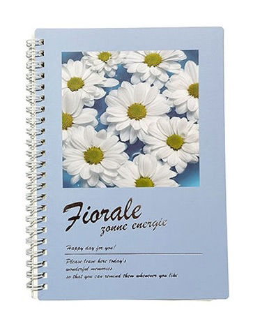 Korean-style flower ring notebook,A5-40sheets-Assorted 1 Pc