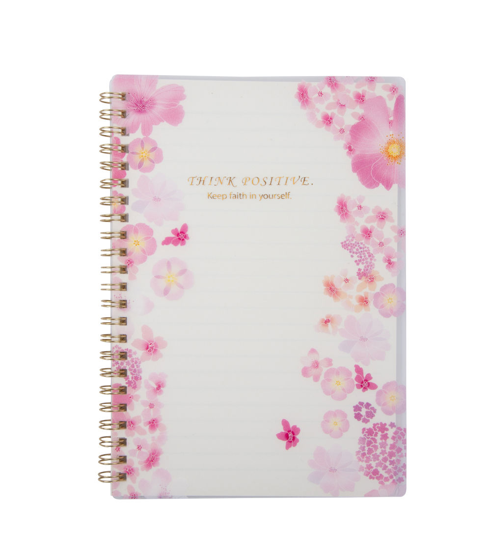 A5 Flower Design Spiral Notebook, Assorted (1 pc)