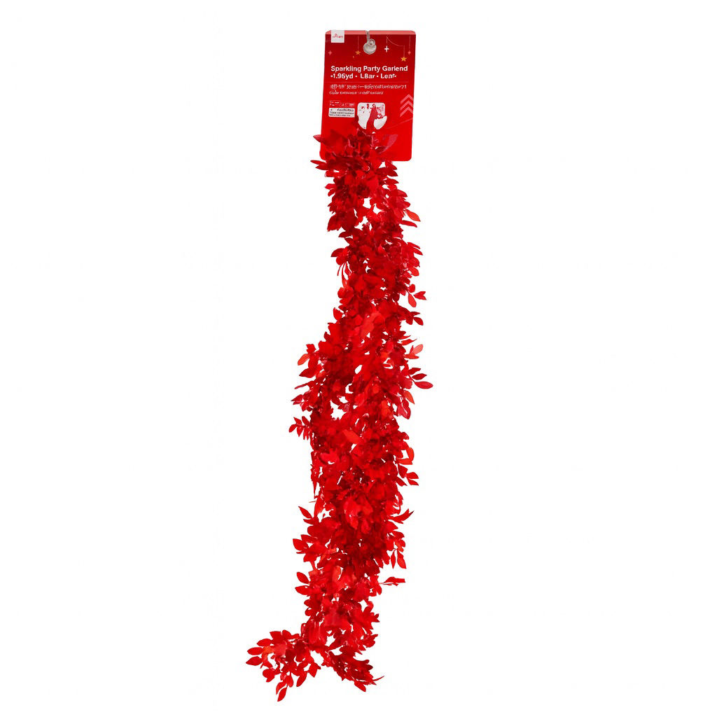 Christmas Sparkling Party Garland – 1.96 yd / 1.8 m – Leaf
