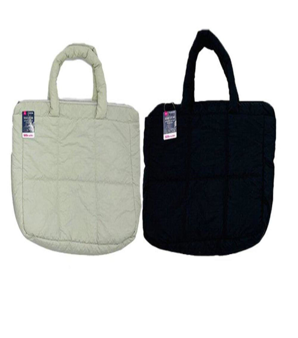 Down Style Padded Square Tote Bag, Assorted (1 pc)